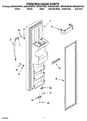 FREEZER DOOR PARTS Diagram and Parts List for KSRA25CNSS01  KitchenAid Refrigerator