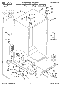CABINET PARTS Diagram and Parts List for GC1SHAXMB00  Whirlpool Refrigerator