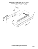 CONTROL PANEL AND LATCH PARTS Diagram and Parts List for WDF775SAYW0  Whirlpool Dishwasher