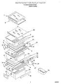 REFRIGERATOR SHELF Diagram and Parts List for GD22DKXHW00  Whirlpool Refrigerator