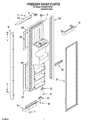 FREEZER DOOR PARTS Diagram and Parts List for KSRB25FRBX00  KitchenAid Refrigerator