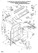 CONTROLS AND REAR PANEL Diagram and Parts List for LSR7233BN2  Whirlpool Washer