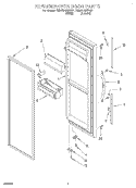 REFRIGERATOR DOOR Diagram and Parts List for 7ED27DQXFW01  Whirlpool Refrigerator