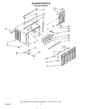 CABINET Diagram and Parts List for X05002W01  Roper Air Conditioner