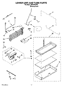 LOWER UNIT AND TUBE PARTS Diagram and Parts List for KBFC42FTS00  KitchenAid Refrigerator