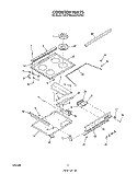COOKTOP , LITERATURE Diagram and Parts List for S8757W3  Roper Range