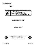 SECTION Diagram and Parts List for BFD401  Whirlpool Dehumidifier