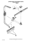 UPPER WASH AND RINSE PARTS Diagram and Parts List for KUDE40FXSP5  KitchenAid Dishwasher