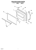 FREEZER DOOR Diagram and Parts List for TT18HPXLT01  Estate Refrigerator