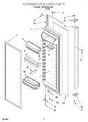 REFRIGERATOR DOOR Diagram and Parts List for KSRB22QDBL02  KitchenAid Refrigerator