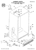 CABINET, LITERATURE Diagram and Parts List for 3XED0FHQKQ00  Whirlpool Refrigerator