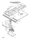LATCH AND VENT Diagram and Parts List for RB760PXYQ0  Whirlpool Wall Oven