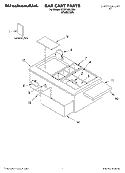 BAR CART PARTS Diagram and Parts List for KFBP102LSS0  Whirlpool Miscellaneous