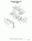FREEZER DOOR PARTS Diagram and Parts List for GI0FSAXVB05  Whirlpool Refrigerator
