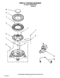 TRIPLE CROWN BURNER Diagram and Parts List for KDRS807SSS05  KitchenAid Range