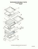REFRIGERATOR SHELF PARTS Diagram and Parts List for ED5LVAXWS01  Whirlpool Refrigerator