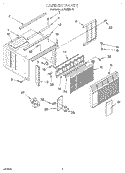 CABINET Diagram and Parts List for ACQ062XF0  Whirlpool Air Conditioner