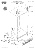 CABINET Diagram and Parts List for RS25AQXFW01  Roper Refrigerator
