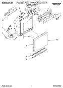 FRAME AND CONSOLE Diagram and Parts List for TUD5000Y3  Whirlpool Dishwasher