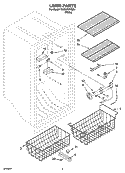LINER PARTS Diagram and Parts List for EV200NXKQ04  Whirlpool Freezer
