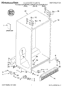 CABINET, LITERATURE Diagram and Parts List for KSRS25KGWH01  KitchenAid Refrigerator