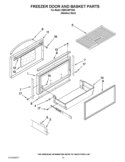 FREEZER DOOR AND BASKET PARTS Diagram and Parts List for KBRC36FTS04  KitchenAid Refrigerator