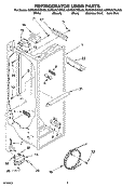 REFRIGERATOR LINER PARTS Diagram and Parts List for KSRS25CNLK00  KitchenAid Refrigerator