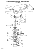 CASE, GEARING AND PLANETARY UNIT Diagram and Parts List for KSM50P-2  KitchenAid Mixer