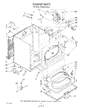 CABINET Diagram and Parts List for KGYE650VPL0  KitchenAid Dryer