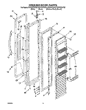 Part Location Diagram of 2188317A Whirlpool Freezer Door Gasket - White