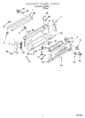 CONTROL PANEL PARTS Diagram and Parts List for GJP84802  Whirlpool Range