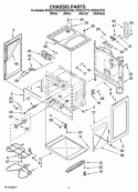 CHASSIS PARTS Diagram and Parts List for RF263LXTT3  Whirlpool Range