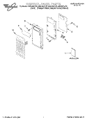 CONTROL PANEL, LITERATURE Diagram and Parts List for MH8150XJT0  Whirlpool Microwave