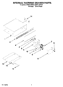 INTERNAL WARMING DRAWER PARTS Diagram and Parts List for KEWS145SPA01  KitchenAid Warming Drawer