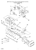 MOTOR AND ICE CONTAINER Diagram and Parts List for 7ED20TQXFW05  Whirlpool Refrigerator
