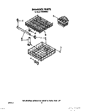 DISHRACK Diagram and Parts List for TUD2000W1  Whirlpool Dishwasher