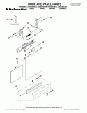 DOOR AND PANEL PARTS Diagram and Parts List for KUDS30IXBT4  KitchenAid Dishwasher