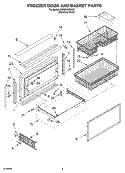 FREEZER DOOR AND BASKET Diagram and Parts List for KBRP36FKS01  KitchenAid Refrigerator