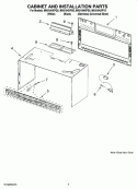CABINET AND INSTALLATION PARTS Diagram and Parts List for MH3184XPB5  Whirlpool Microwave