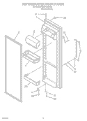 REFRIGERATOR DOOR PARTS Diagram and Parts List for 7ED5FHEXRS00  Whirlpool Refrigerator
