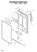 REFRIGERATOR DOOR PARTS Diagram and Parts List for GT1SHTXMB00  Whirlpool Refrigerator