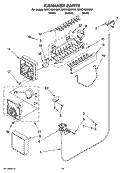 ICEMAKER PARTS, OPTIONAL PARTS Diagram and Parts List for ED5CHQXKT07  Whirlpool Refrigerator