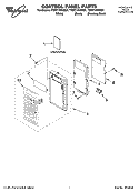 CONTROL PANEL PARTS Diagram and Parts List for YMH7155XMS1  Whirlpool Microwave