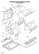 AIR FLOW AND CONTROL PARTS Diagram and Parts List for CAR10RSP0  Crosley Air Conditioner