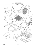 UNIT Diagram and Parts List for 8ED20ZKXFW05  Whirlpool Refrigerator
