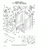 CABINET PARTS Diagram and Parts List for WED9270XL2  Whirlpool Dryer