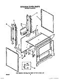 EXTERNAL OVEN Diagram and Parts List for SF302BSWW0  Whirlpool Range