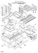 SHELF Diagram and Parts List for ET21DMXDW05  Whirlpool Refrigerator