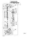 GEARCASE Diagram and Parts List for KAWE570BWH0  KitchenAid Washer