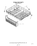 LOWER RACK Diagram and Parts List for 4KUDC220T3  KitchenAid Dishwasher